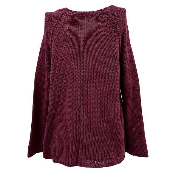 Wooden Ships Sz M/L Game Day Pullover Sweater Maroon Cotton Fan Gear Sporty - Picture 2 of 11